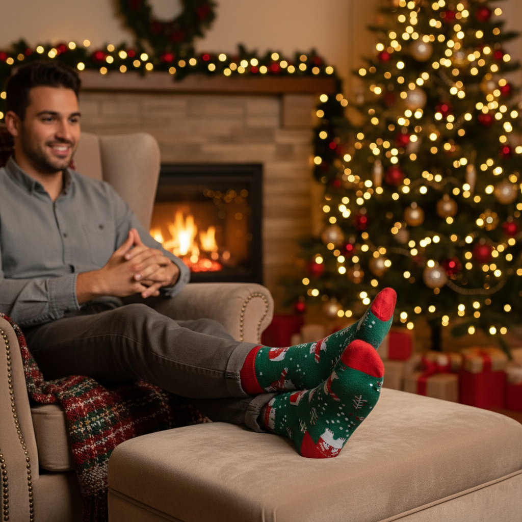 CHRISTMAS SOCKS FOR HIM + GIFTBOX
