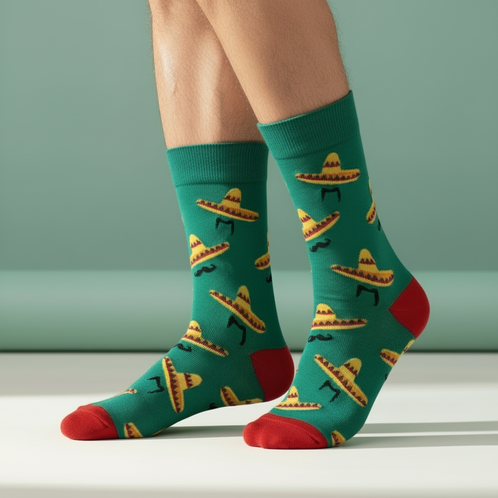 MOUSTACHE SOCKS + GIFTBOX