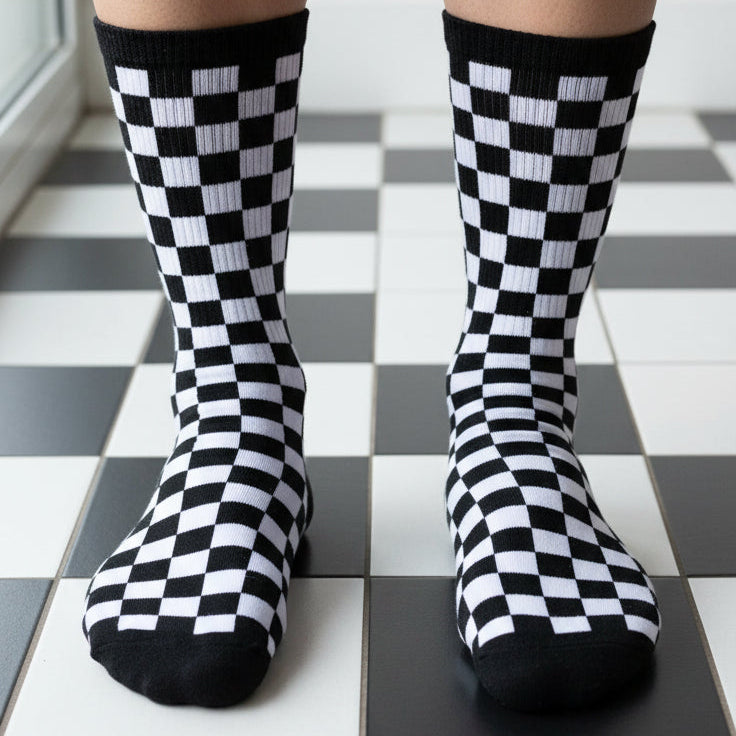 CHECKERED SOCKS 4 PACK + GIFTBOX