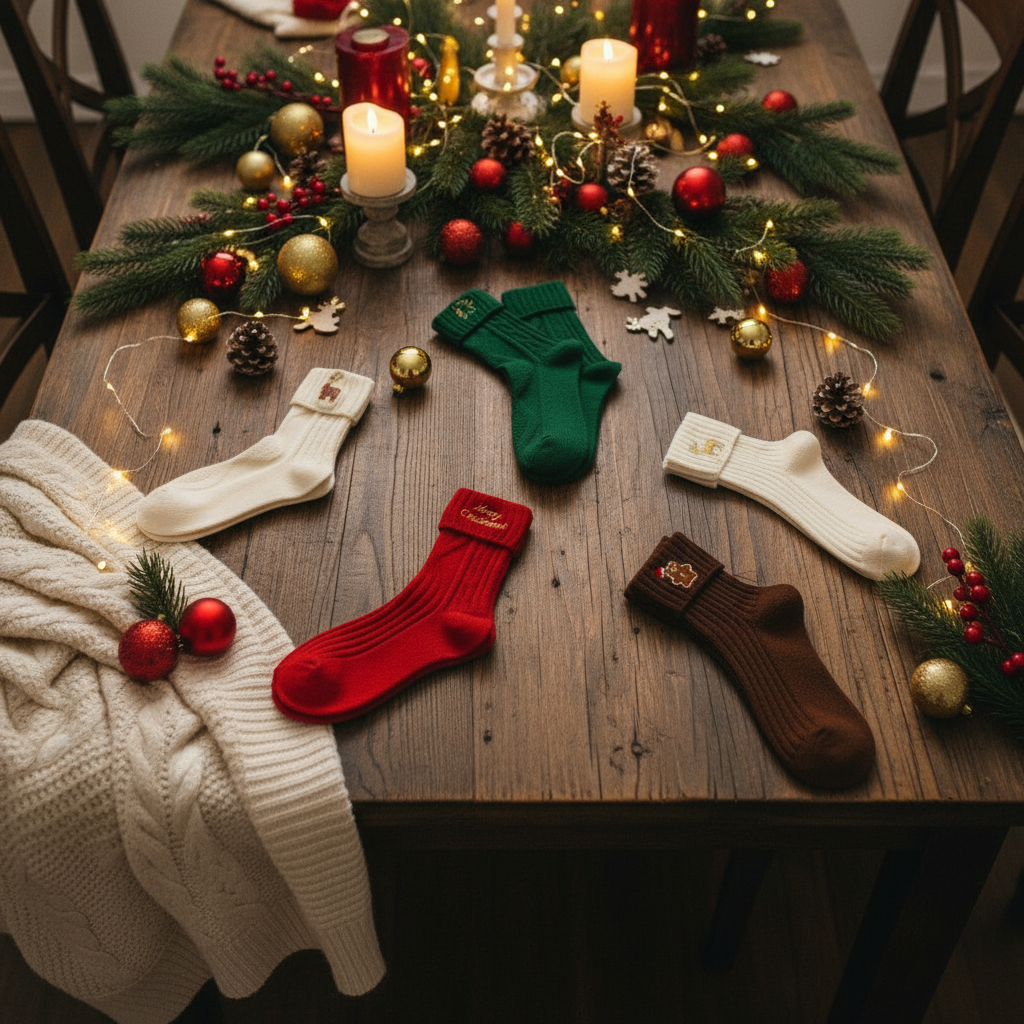 CHRISTMAS SOCKS FOR HER + GIFTBOX